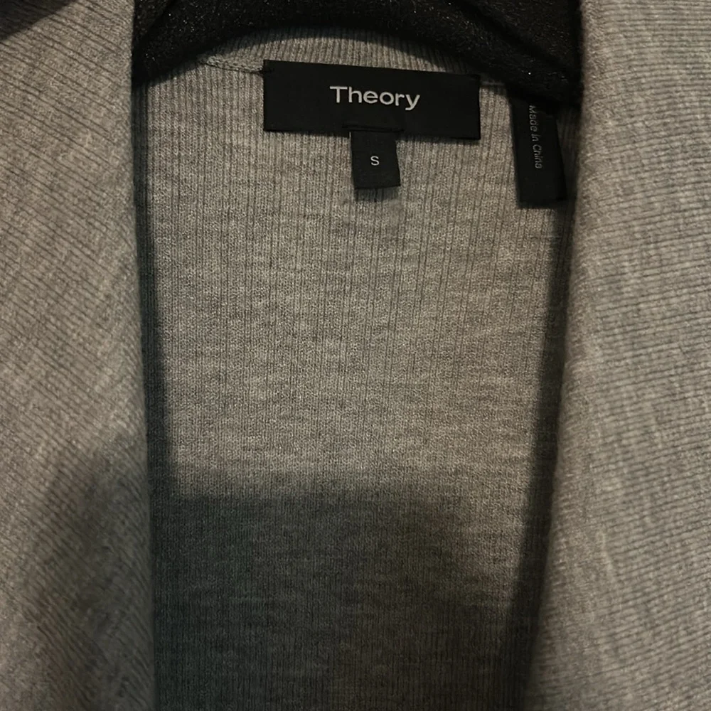 Theory Ribbed Open Front Cardigan - Picture 3 of 3